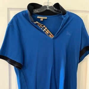 XL blue Burberry polo
